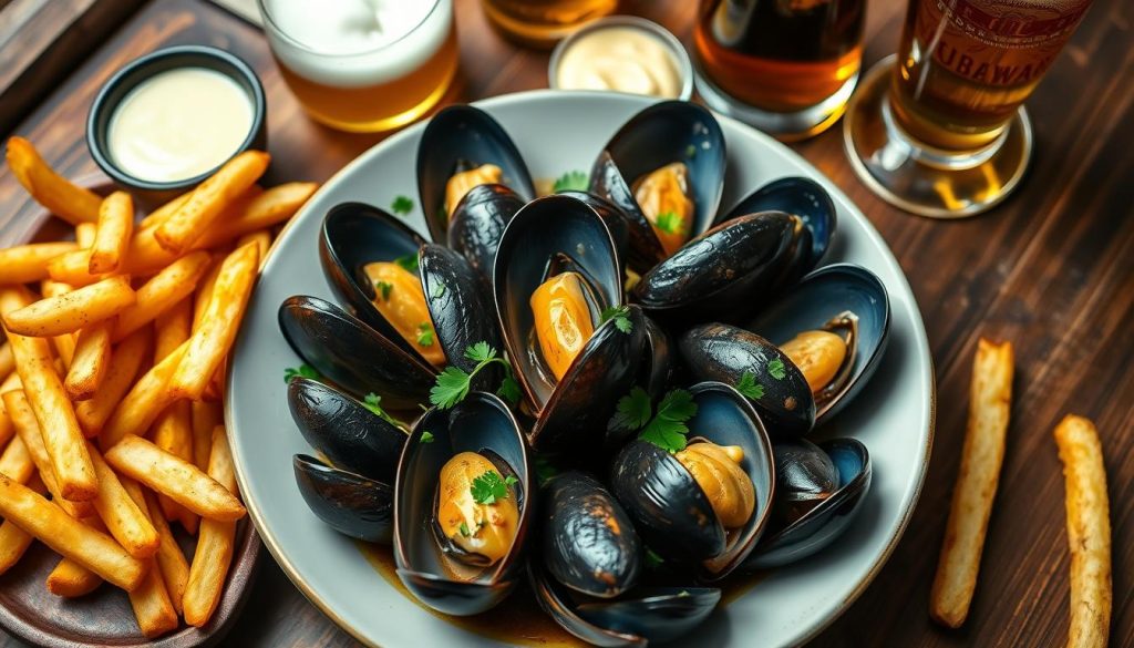 moules marinières et frites belges